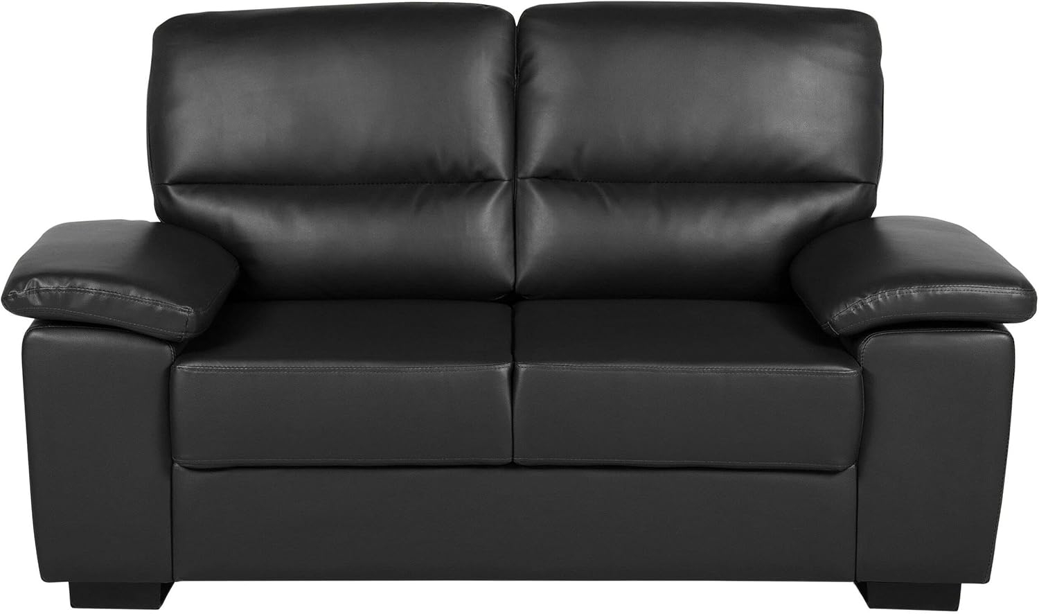 2-Sitzer Sofa Kunstleder schwarz VOGAR Bild 1