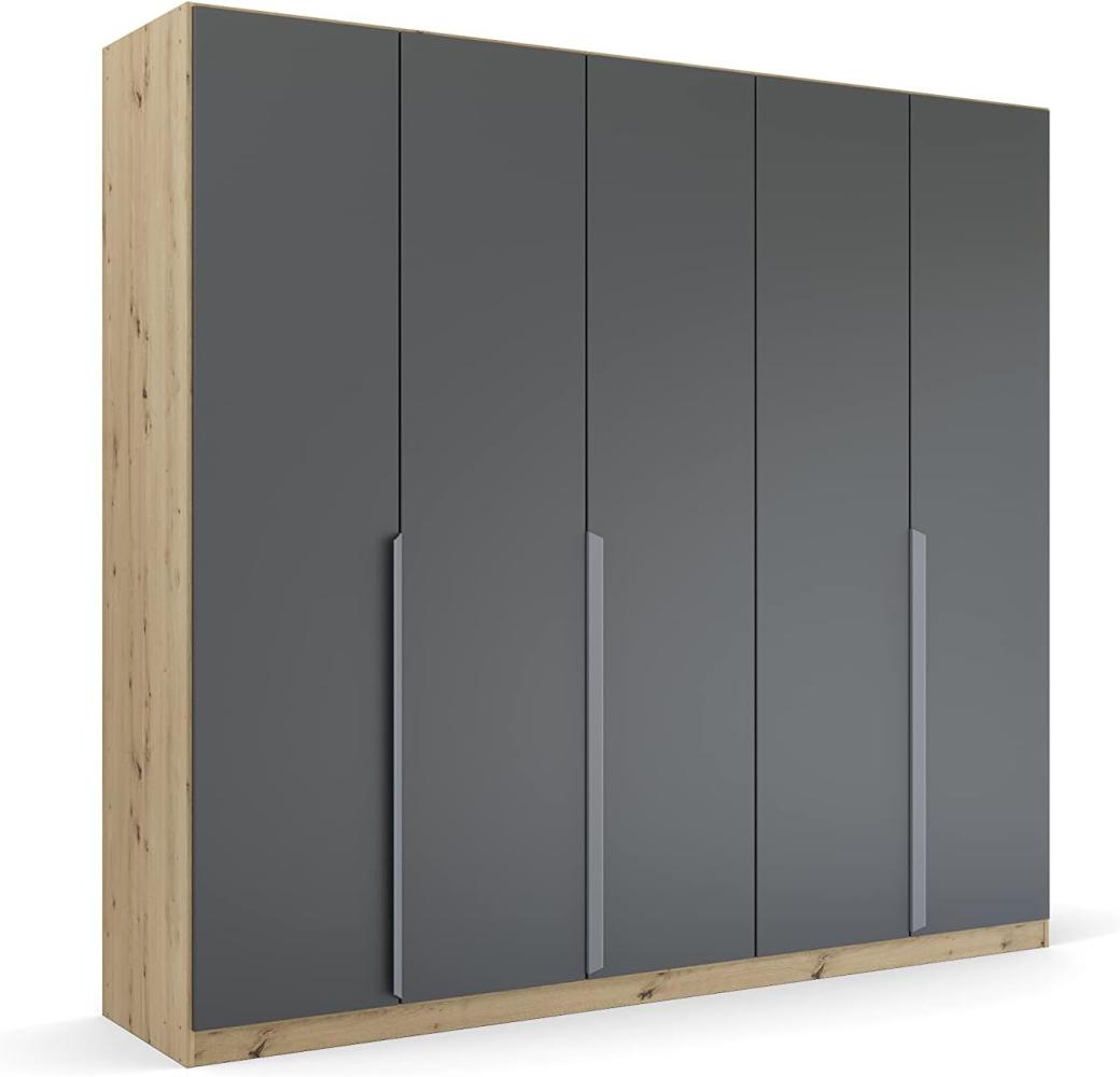 Kleiderschrank Drehtürenschrank Dark&Wood | 5-türig | grau metallic / Eiche Artisan | 226x210 Bild 1