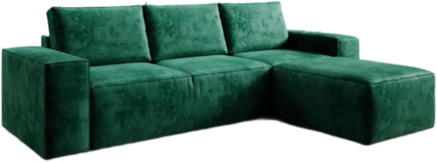 Designer Sofa Solaris mit Schlaffunktion und Stauraum Grün Rechts Bild 1