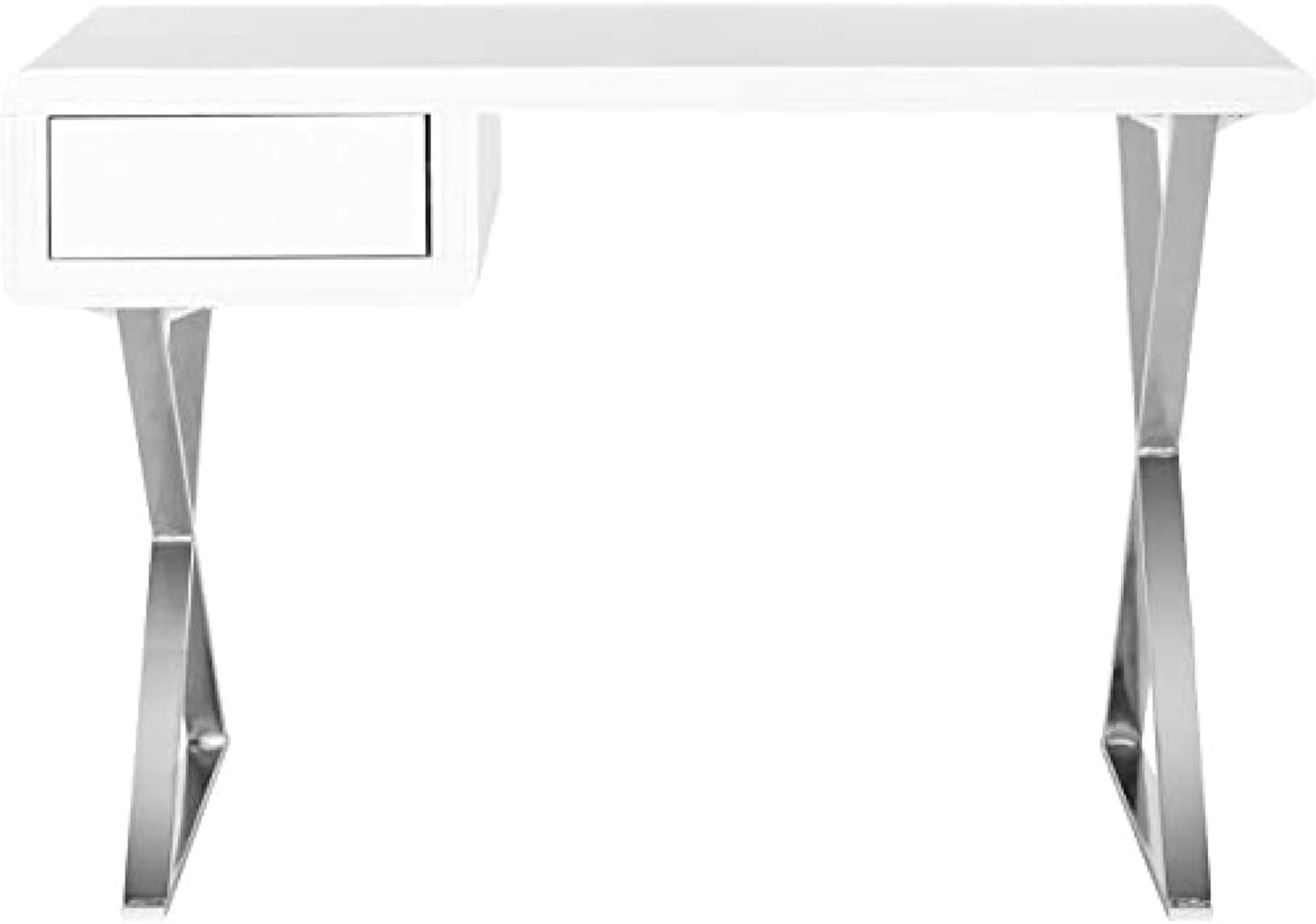 Safavieh hanver Schreibtisch, Metall, weiß/Chrom Bild 1