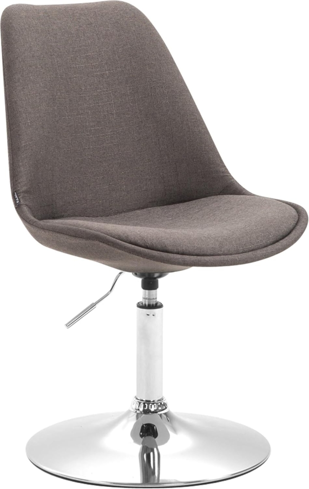 CLP Esszimmerstuhl Maverick Stoff drehbar und stufenlos verstellbar,dunkelgrau chrom Bild 1