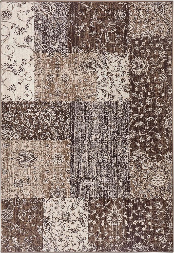 Kurzflor Teppich Kirie Taupe - 80x250x0,9cm Bild 1