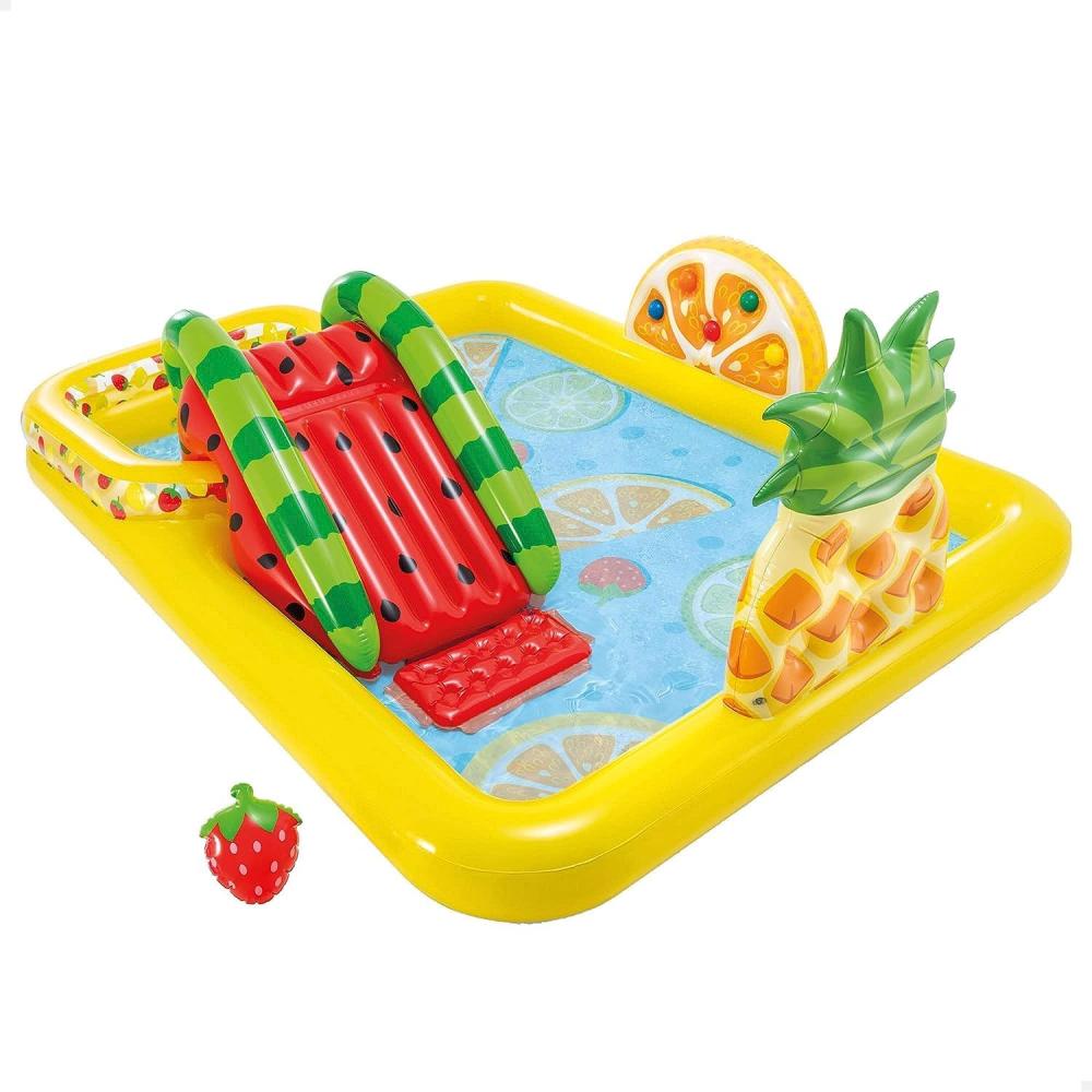 Intex 'Playcenter Fun & Fruity' Planschbecken, 244 x 91 x 191 cm, inkl. Wasserrutsche und Sprühdusche Bild 1