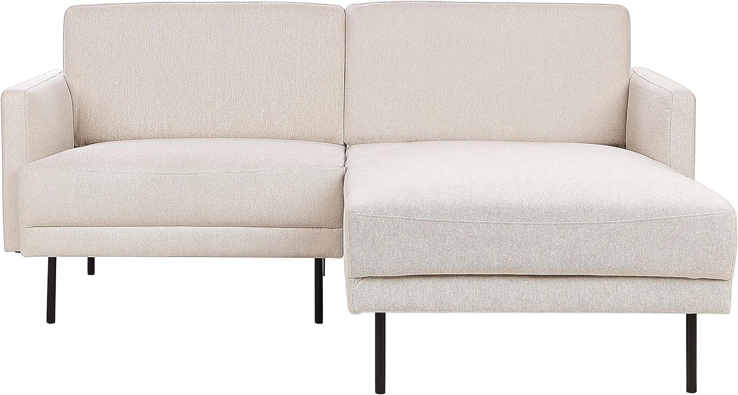 Ecksofa BREDA Helles Beige Stoff Bild 1