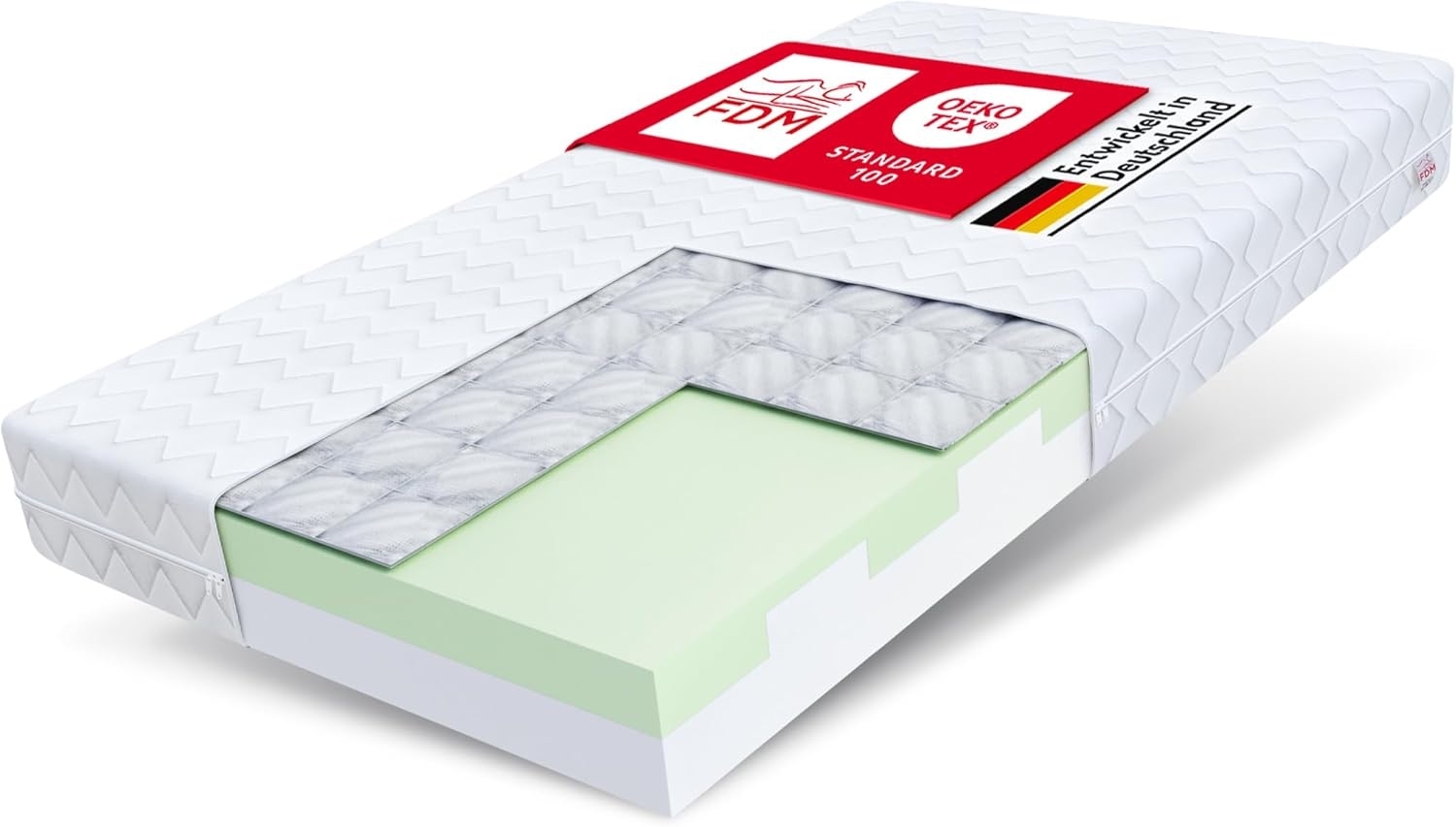 Kindermatratze 60x120 Bett Matratze PAULO 9 Zonen Kaltschaum H3 HR Buchweizen H3 16cm Bild 1