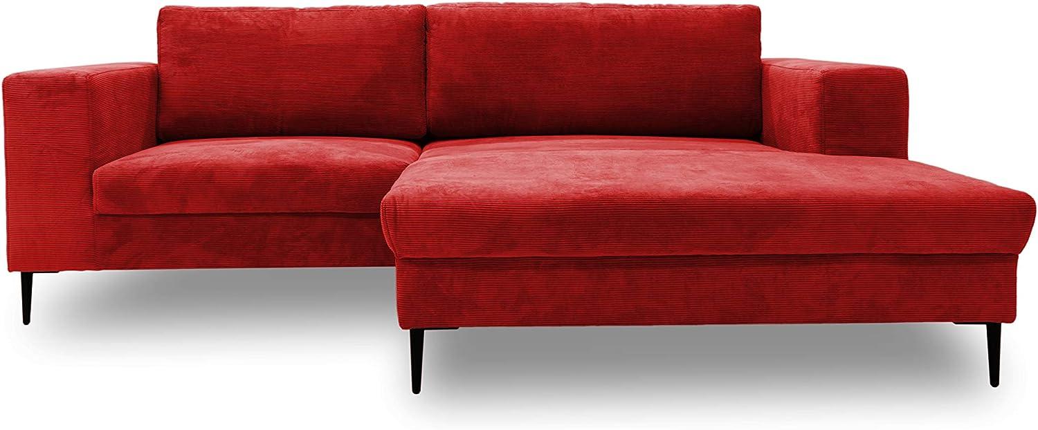 DOMO. collection Modica Ecksofa, moderne L-Form Eckcouch, Sofa Eckgarnitur, rot, 244x173x83 Bild 1