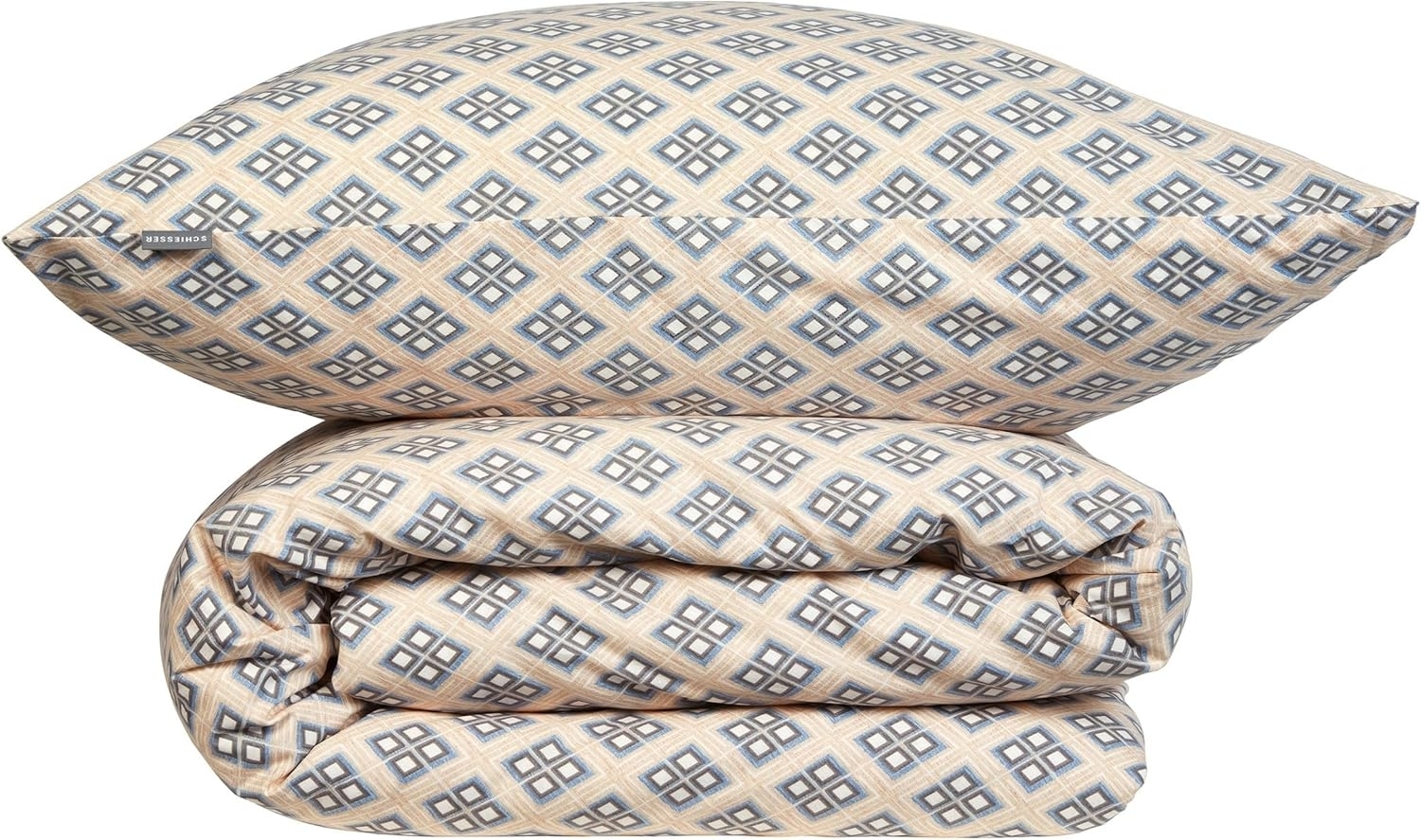 Schiesser Bettwäscheset Yosa - Renforcé - 2-teilig - 135 x 200 cm - Sand Bild 1