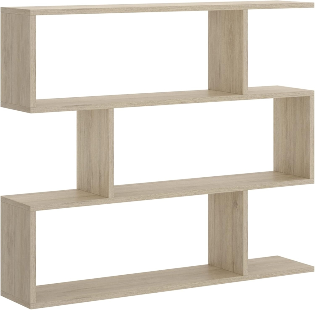 LIQUIDATODO DEKIT Grupo RIMOBEL Niedriges Regal mit 3 Löchern, 110 cm, Naturfarben, 96 cm (H) x 110 cm (L) x 25 cm (T) Bild 1