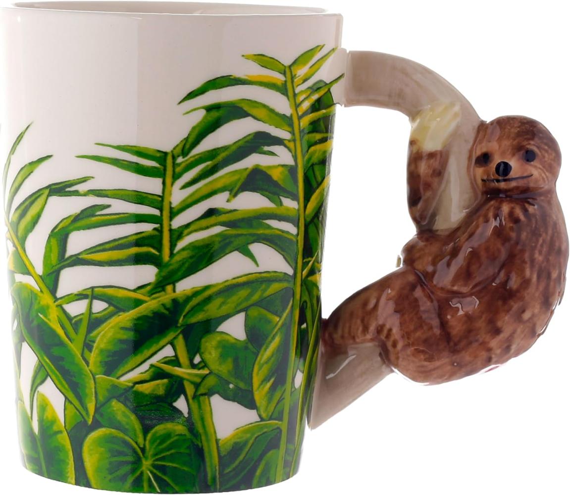 Faultier Tasse mit 3D Faultier am Henkel Bild 1