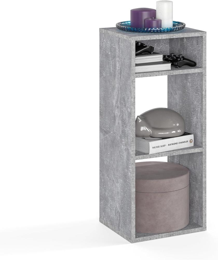 KOMTO Bücherregal RIM2 Regal Klein Standregal Würfelregal Büroregal, Bücherschrank für Kinderzimmer Regal Wohnzimmer 33,8 х 30,7 х 80,4 cm Bild 1