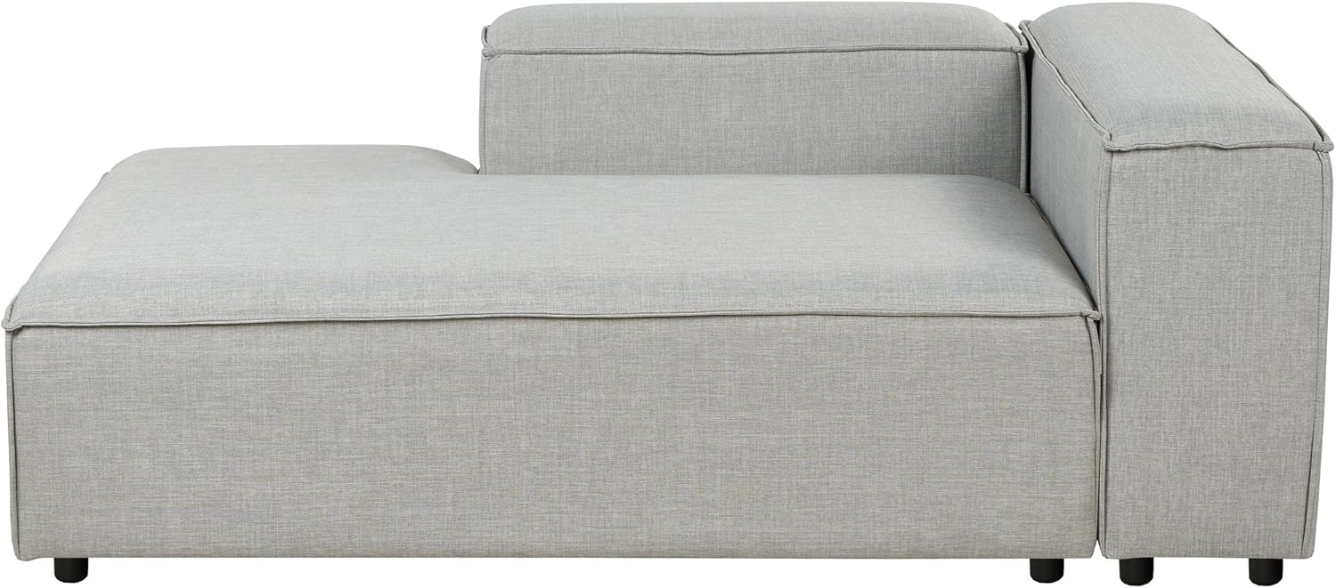 Chaiselongue Stoff hellgrau rechtsseitig ARDAL Bild 1