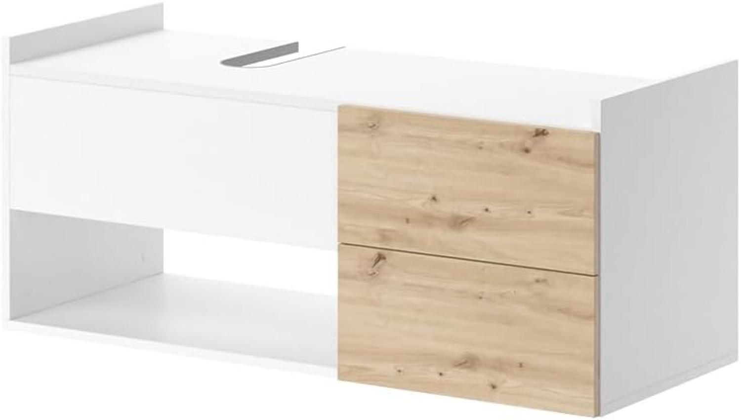 Vicco Waschtischunterschrank Alf 105 x 45 cm, Weiß Artisan Eiche, Badezimmer Bild 1