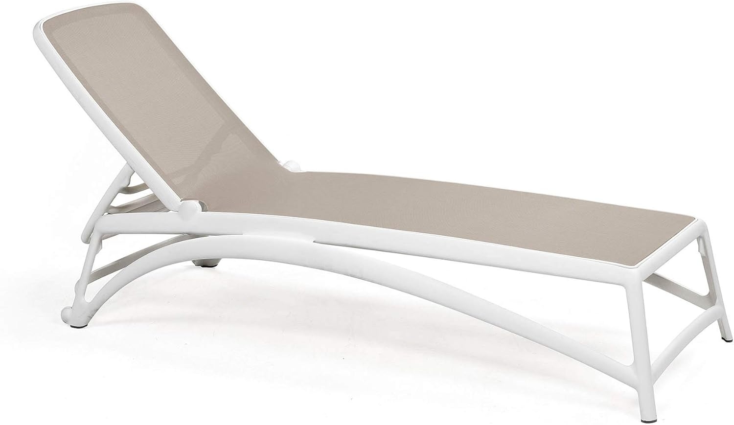 Gartenliege Lounger Liege Atlantico Kunststoff Textil (Bianco / tortora) Bild 1