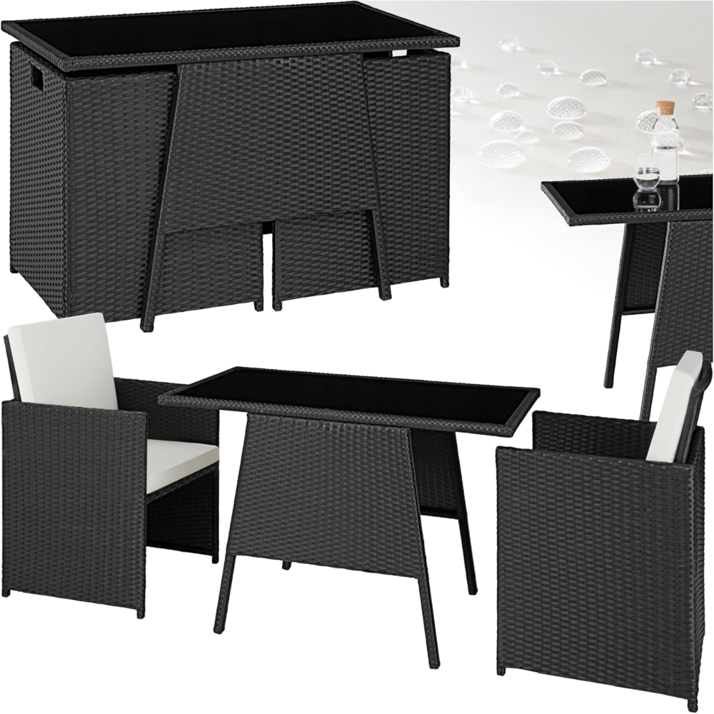 tectake Sitzgruppe Rattan Sitzgruppe, (Set, 3-tlg), für 2 Personen Bild 1