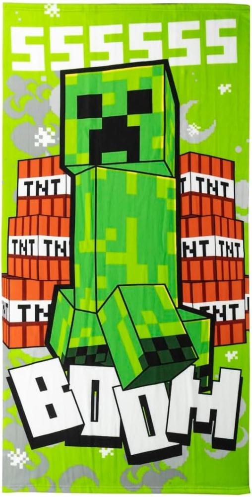 Strandtuch Kinder Jungen Minecraft Badetuch 70x140 cm Urlaub Must Haves Bild 1