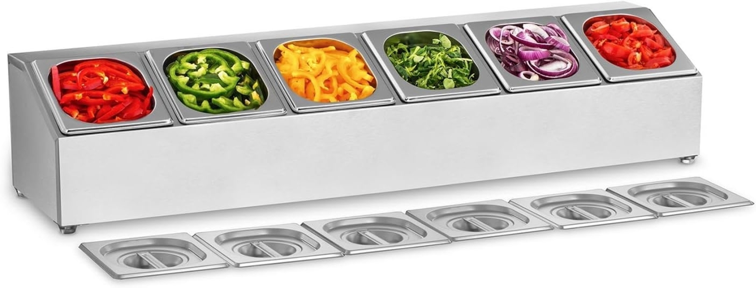 Royal Catering Aufbewahrungssystem GN Aufsatzbord Mit GN Behältern Gastronorm Behälter Gestell Edelstahl, Edelstahl Bild 1