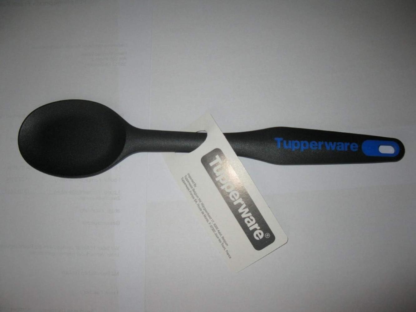 TUPPERWARE Griffbereit Kochlöffel schwarz-blau D174 Rührlöffel TOP-Kochlöffel Bild 1