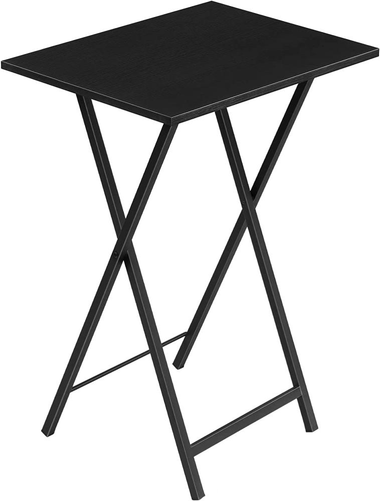 HOOBRO Beistelltisch, Klappbar Tablett Tisch, Sofatisch, TV Tray im Industriestil, Einfach Montierbar, Schwarz EBK15BZ01 Bild 1