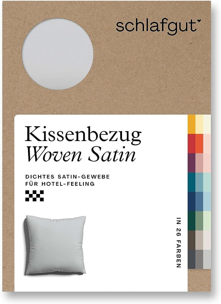 Schlafgut Woven Satin Bettwäsche|Kissenbezug einzeln 40x40 cm| grey-light Bild 1