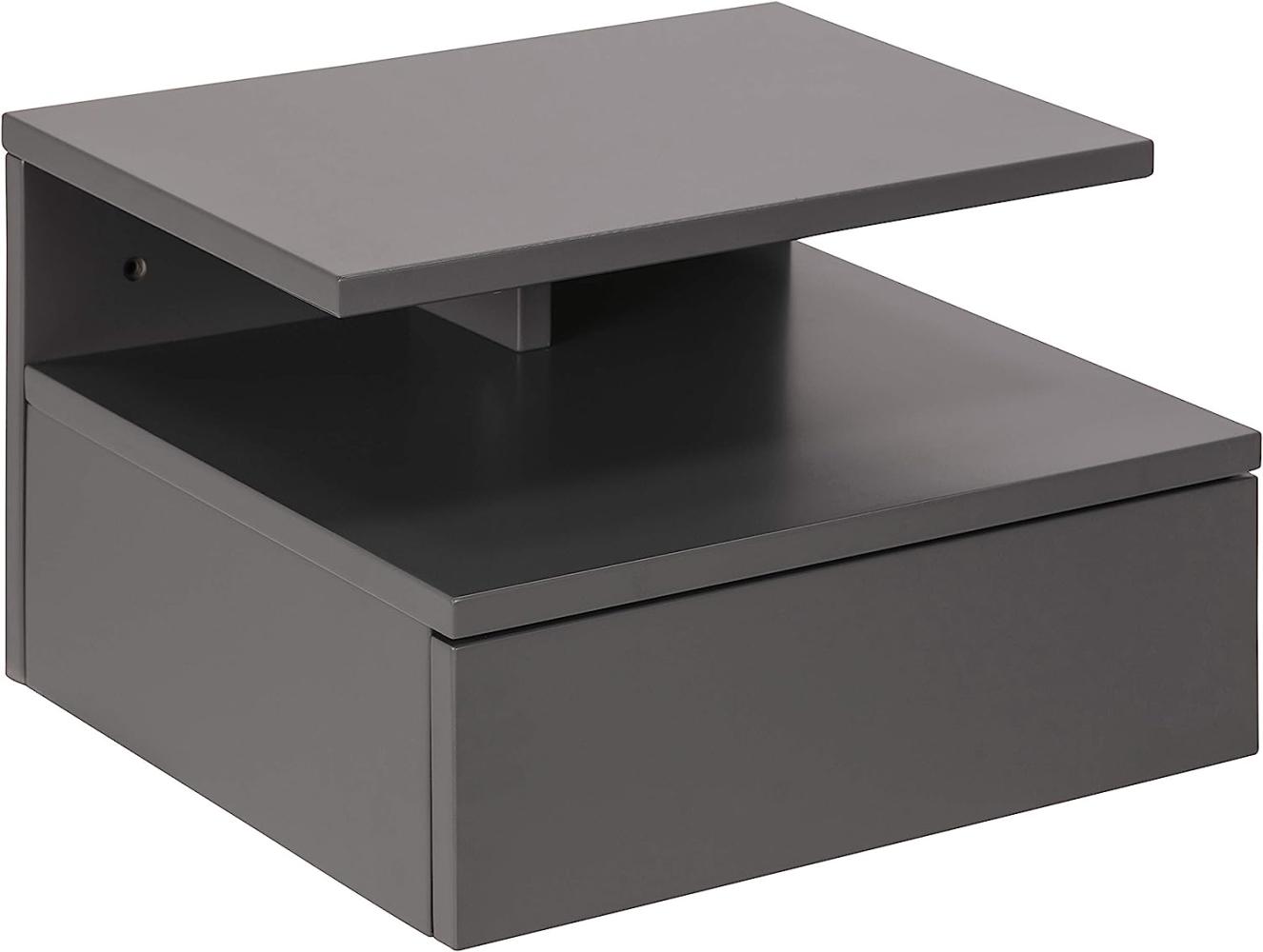 AC Design Furniture Fia Nachttisch, H: 22,5 x B: 32 x L: 35 cm, Hellgrau, MDF, 1 Stk. Bild 1