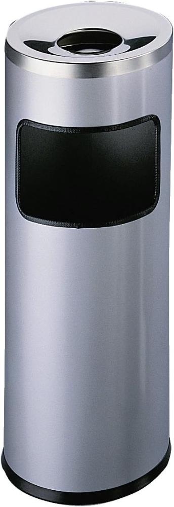 Durable Standascher mit Flammenlöschkopf SAFE rund, Metall, 250x630mm (ØxH), 17 l, silber metallic Bild 1