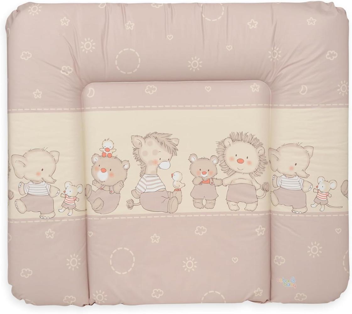 Ceba Baby Wickelauflage Wickelunterlage Wickeltischauflage 70x85 cm Abwaschbar - Tierbabies Sterne 70 x 85 cm Bild 1