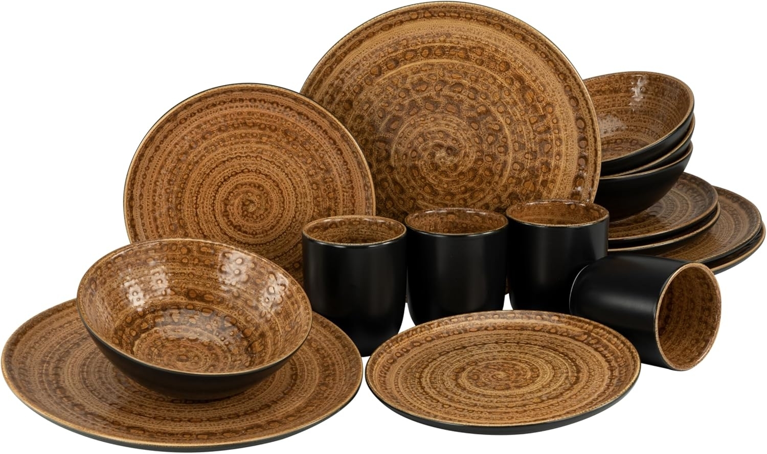 CreaTable 23365 Kombiservice Villa Romana für 4 Personen, Steingut (1 Set, 16-teilig) Bild 1