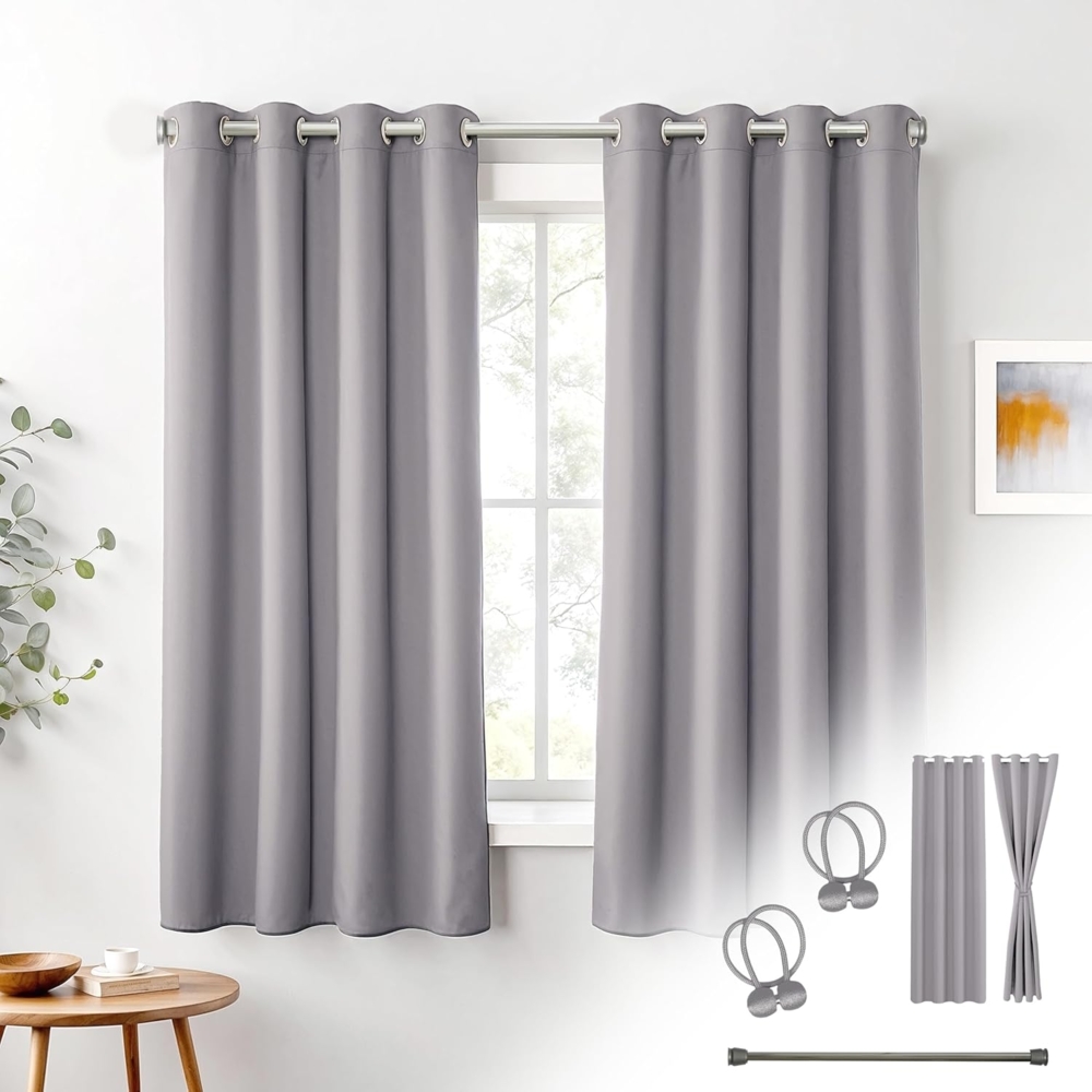 Cozyor Verdunkelungsvorhang 2er-Set inkl. 2 Magnethalter, thermoisolierend, Gardinen blickdicht, Ösen (2 St), verdunkelnd, Mikrofaser Polyester Bild 1