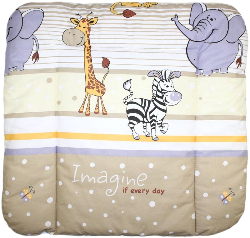 Baby Auflage Wickelauflage - SAFARI BEIGE - 70x50 cm 70x70 cm 70x85 cm Wickeltischauflage 70x85 cm Bild 1