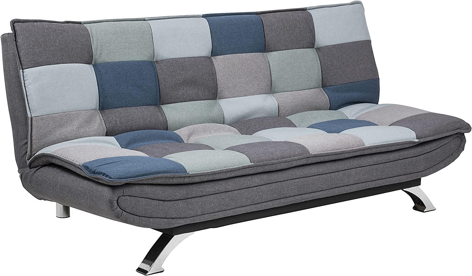 Schlafsofa FAITH, grau/blau, ca. 196 cm Bild 1