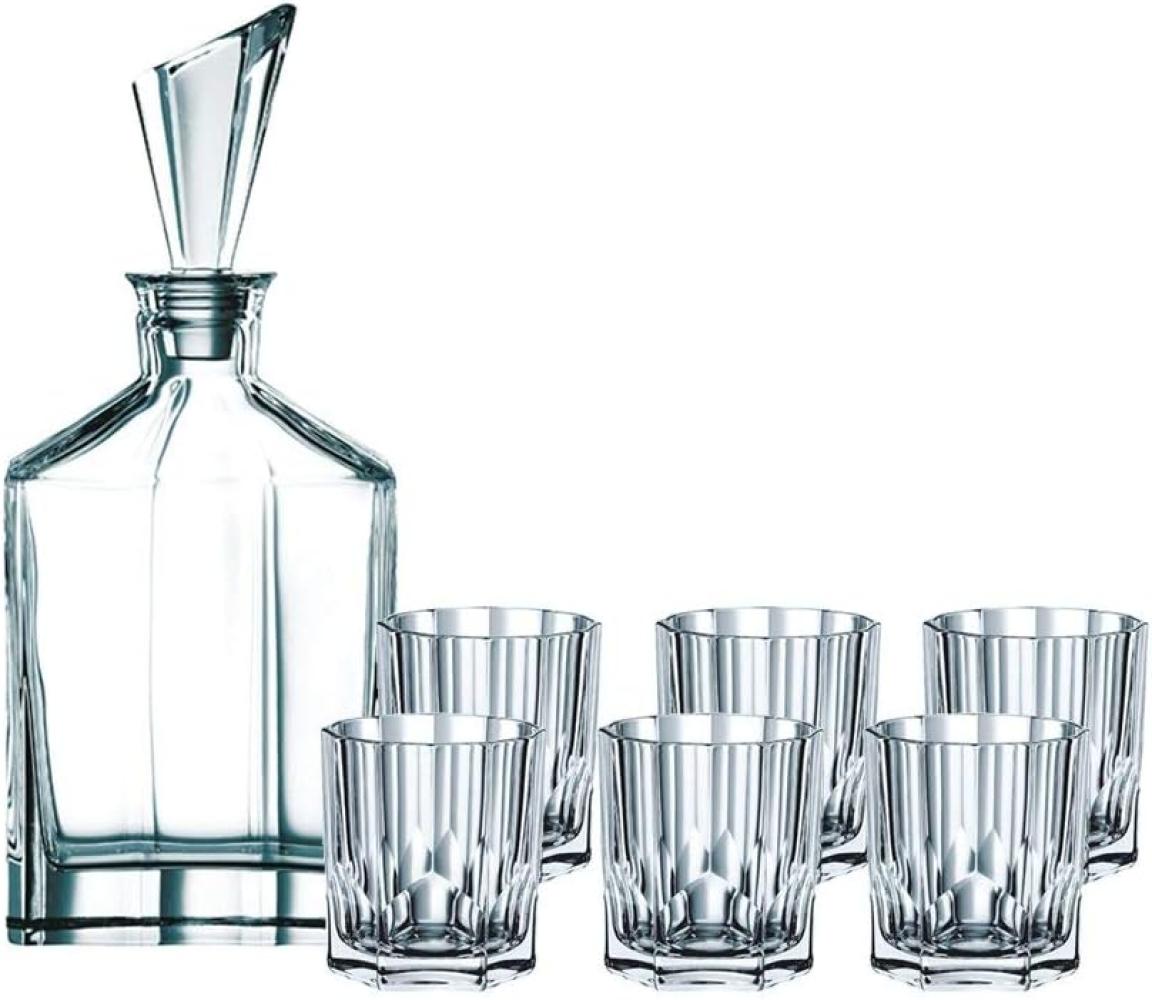 Spiegelau & Nachtmann 90025, 7-teiliges Whisky-Set, 1 Dekanter+ 6x Whisky-Becher, Aspen Bild 1