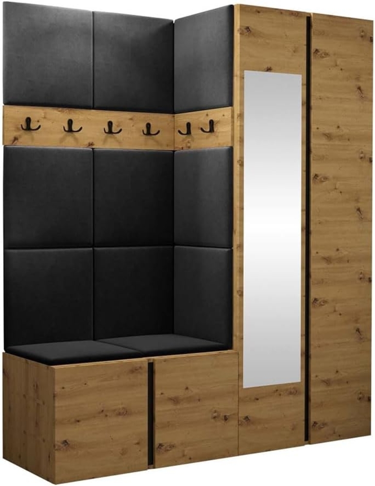 Garderoben-Set Monati XII, Artisan Eiche / Artisan Eiche + Schwarz, Farbe: Manila 18 Bild 1
