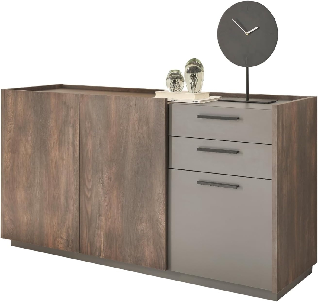 Sideboard Piano in Eiche und grau 150 cm Bild 1