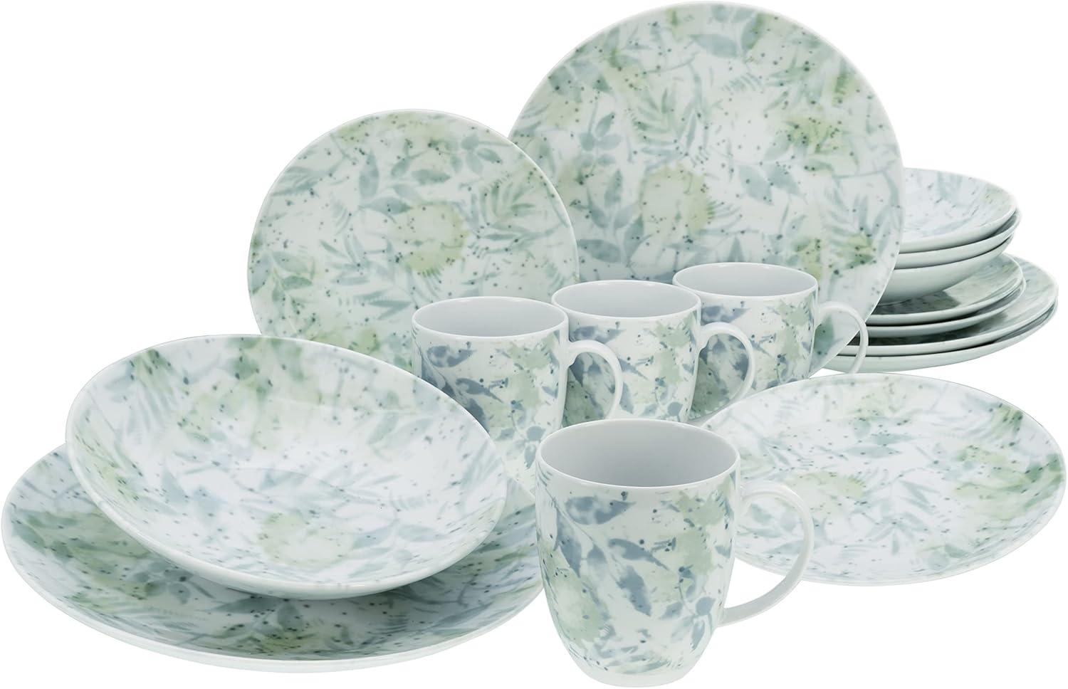 CreaTable 25870 Kombiservice Tropical für 4 Personen, Porzellan, mehrfarbig (1 Set, 16-teilig) Bild 1