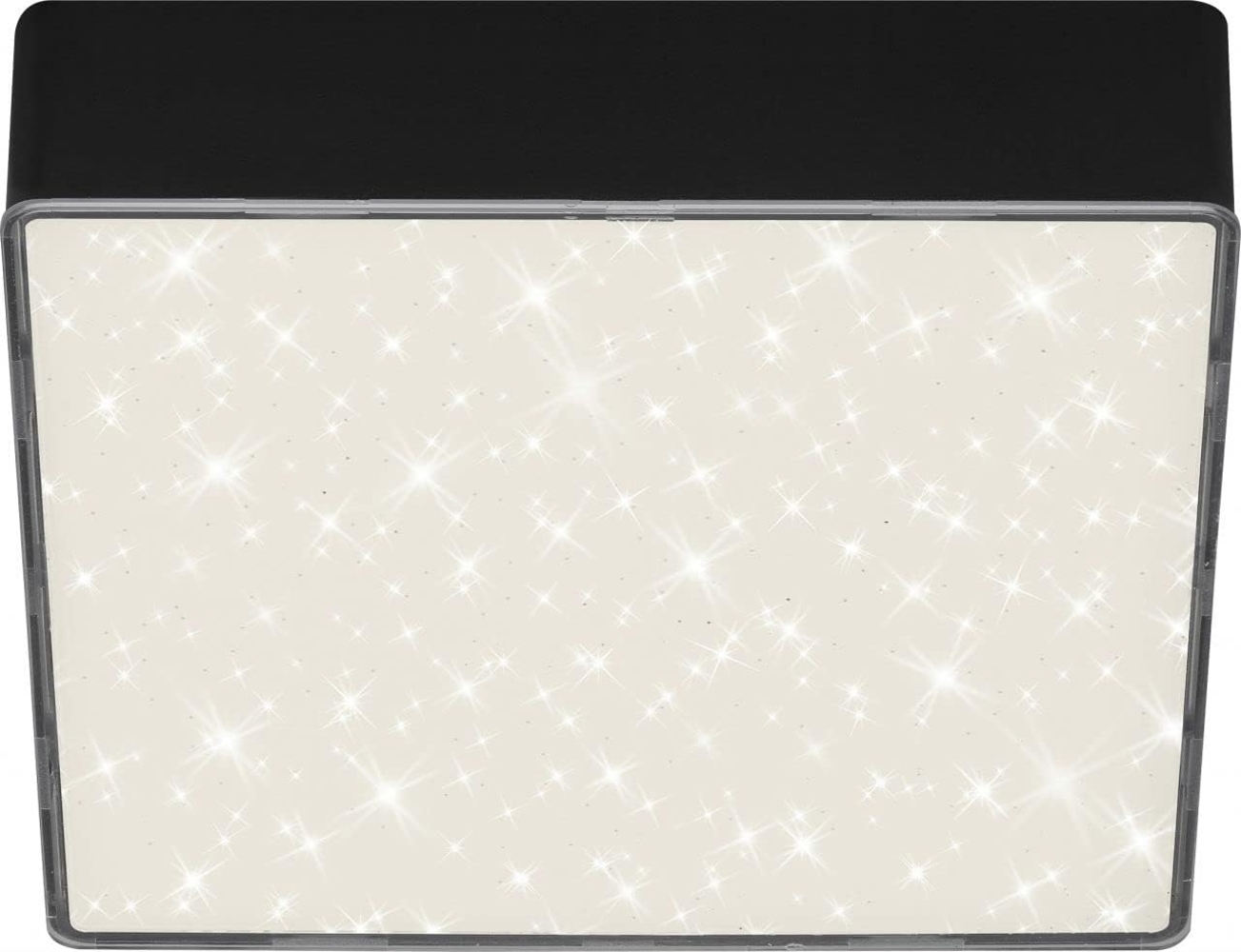 Briloner LED Deckenleuchte Flame Star schwarz 15,7 cm mit Sternenhimmel Bild 1