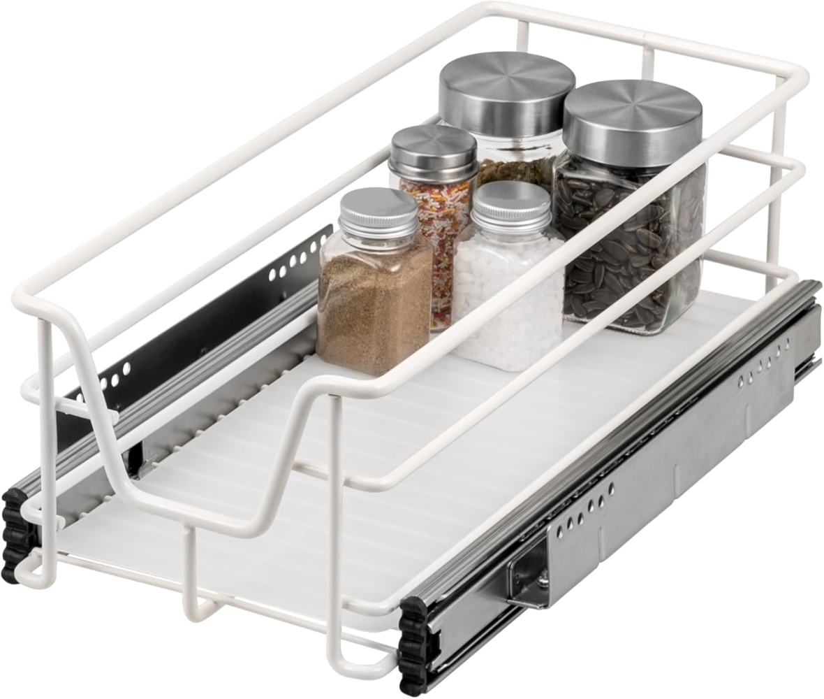 bremermann Teleskopauszug für 30 cm Schrank mit Einlegeboden, weiß Bild 1