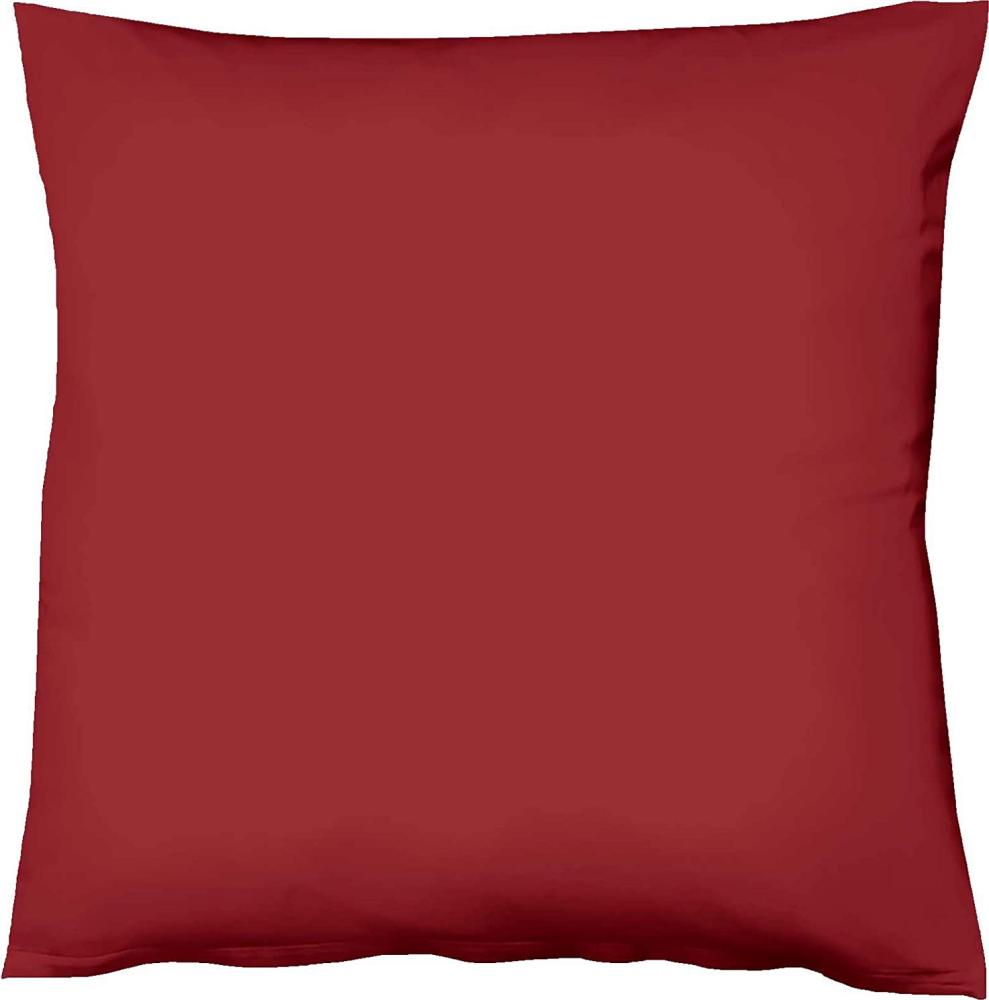 Fleuresse Mako-Satin-Kissenbezug uni colours, Farbe bordeaux 4580 Größe 50 x 70 cm Bild 1