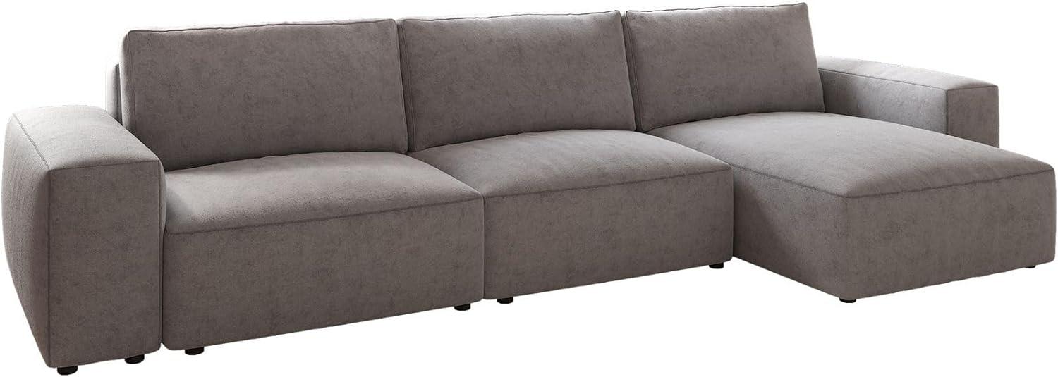 Ecksofa Lanzo L 360x160 cm Mikrofaser Grau Recamiere variabel Bild 1