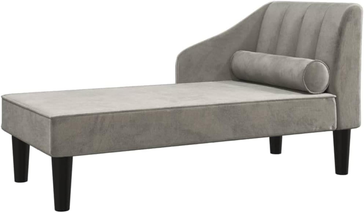 vidaXL Schlafsofa 2-Sitzer Hellgrau Samt [340714] Bild 1