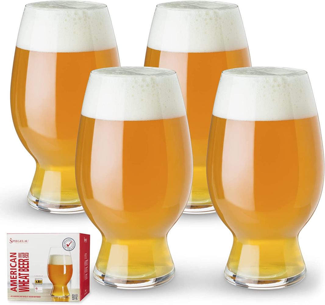 Spiegelau & Nachtmann 4-teiliges Kraftbier-Glas-Set, Witbier, Kristallglas, 750 ml, 4991383, Craft Beer Glasses Bild 1