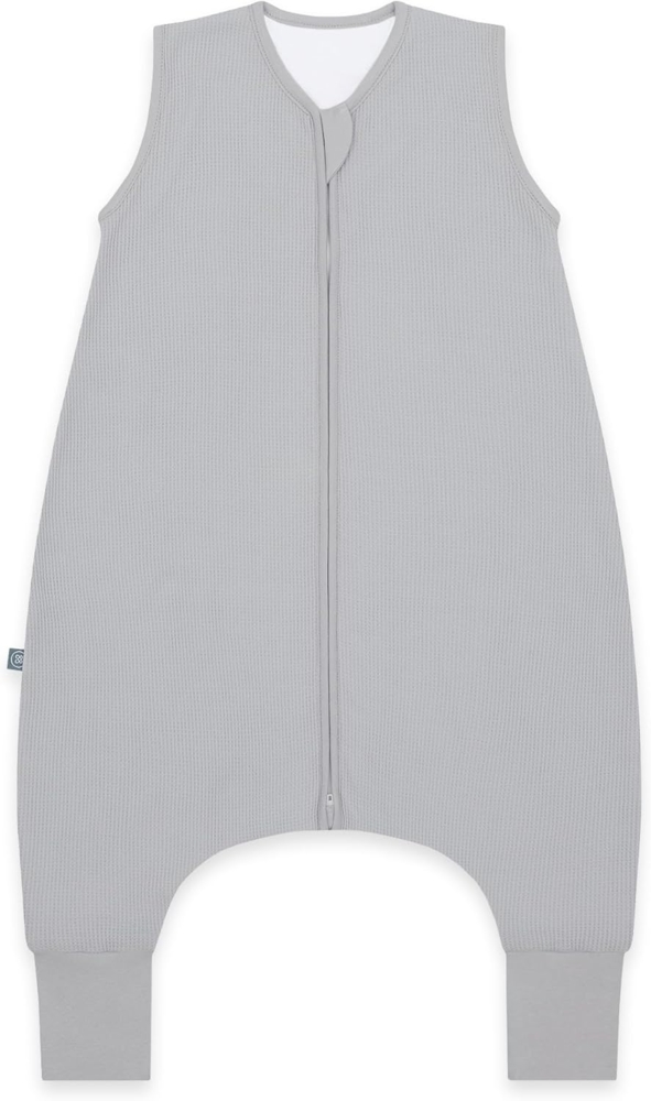 emma & noah Baby Schlafsack mit Füßen 1.0 TOG, Ganzjahres Schlafsack mit Beinen für den Frühling, Sommer und Herbst, 100% Bio-Baumwolle, Oeko-TEX Zertifiziert (Essential Grau, 80 cm) Bild 1