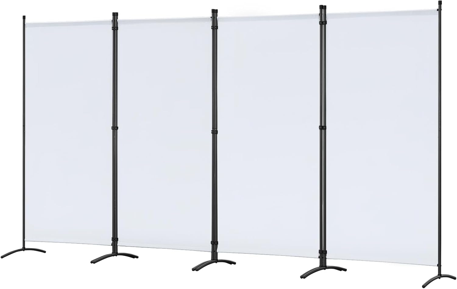 Angel Living Paravent 4-teiliger Paravent Raumteiler, 324x180cm (4 St), Trennwand Balkon Sichtschutz aus Stahl und Polyester Bild 1