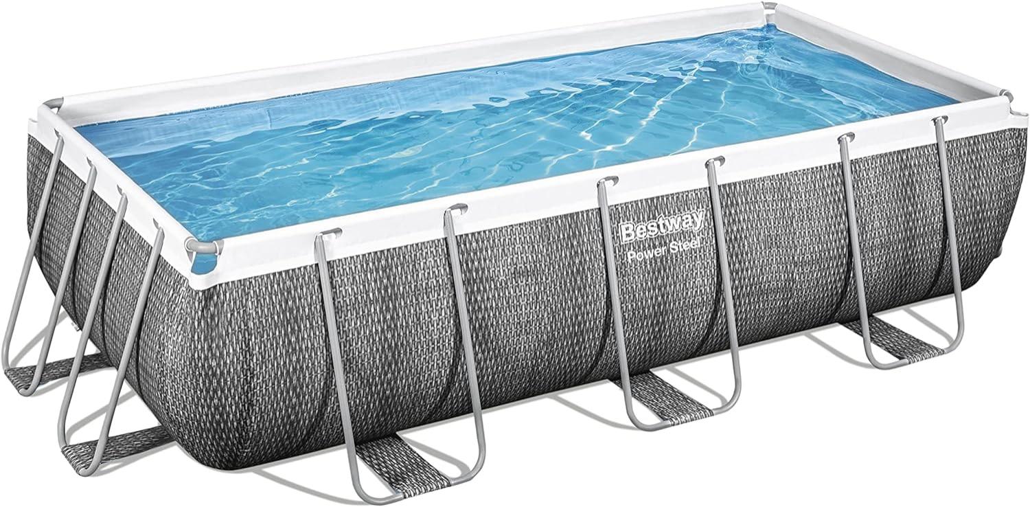 Bestway Power Steel Frame Pool Komplett-Set, eckig, 404x201x100cm, 56721 Bild 1