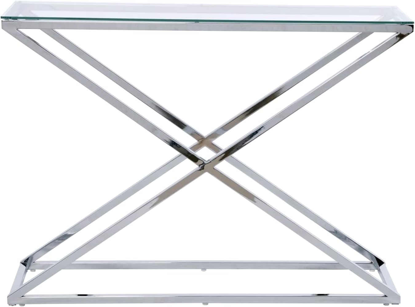 Jahnke Xtra Console Konsole, Engineered Wood, Klarglas/Chrome, One Size Bild 1