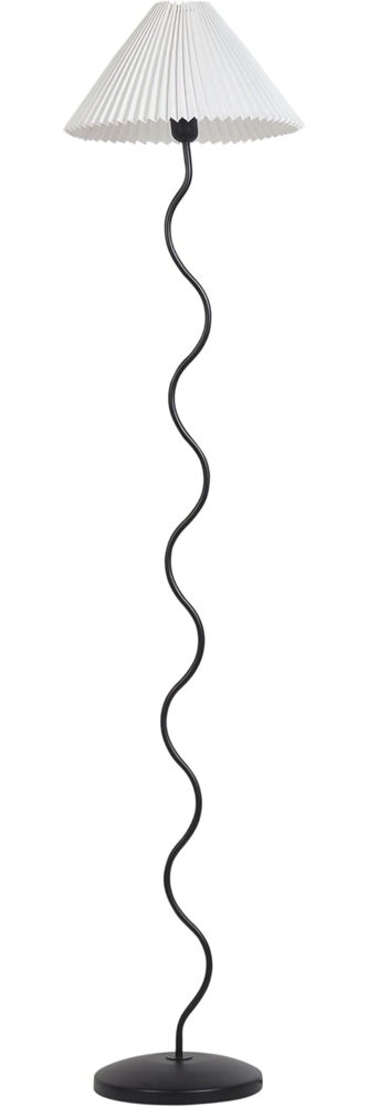 'Jikawo' Stehlampe Kegelform, Metall schwarz weiß, 25 x 25 x 161 cm Bild 1