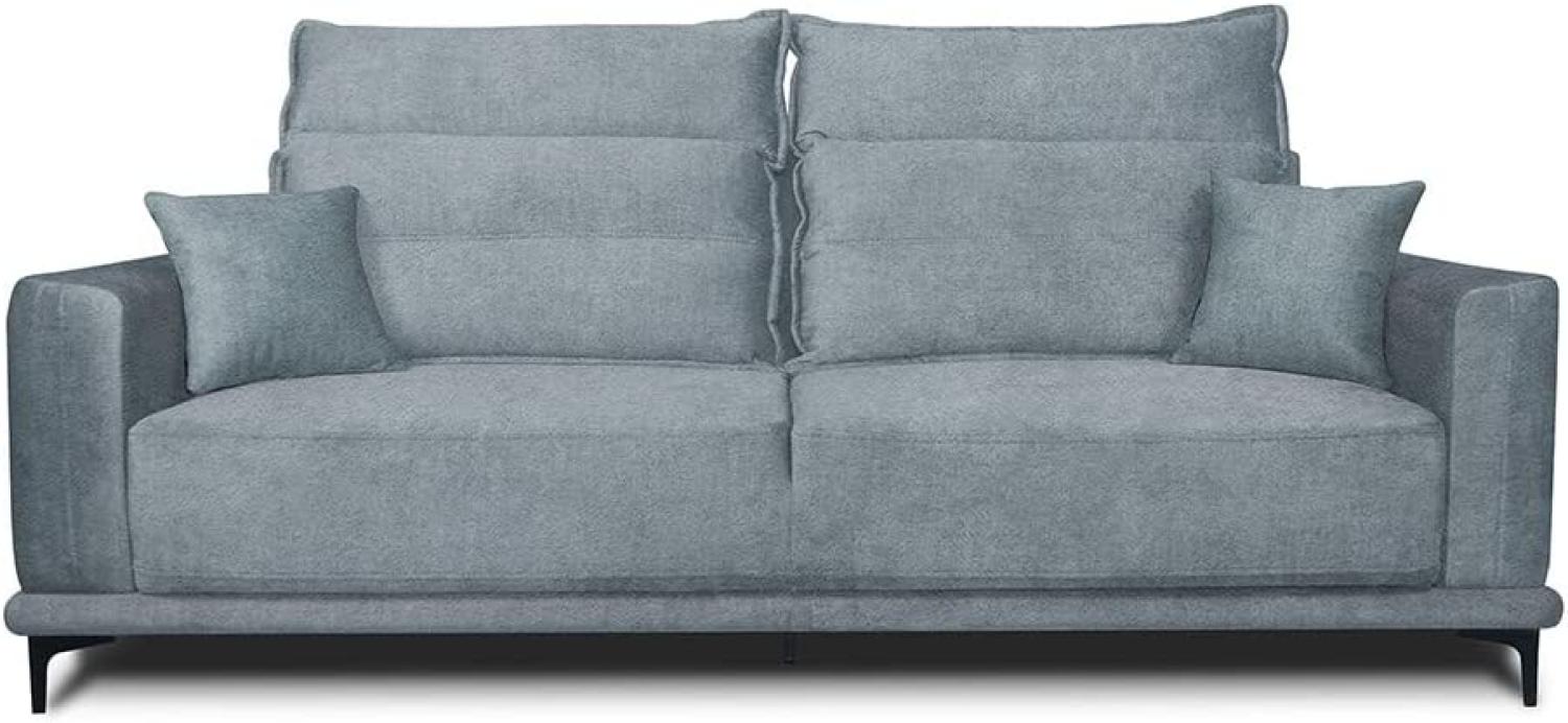 VitaliSpa Schlafsofa Gästesofa Boxspringsofa Caprioli Grau Schlaffunktion 236x100 cm modern Wohnzimmer Sofa Wohnzimmercouch Loungesofa Schlafcouch Klappsofa Taschenfederkern 2-Sitzer Bild 1