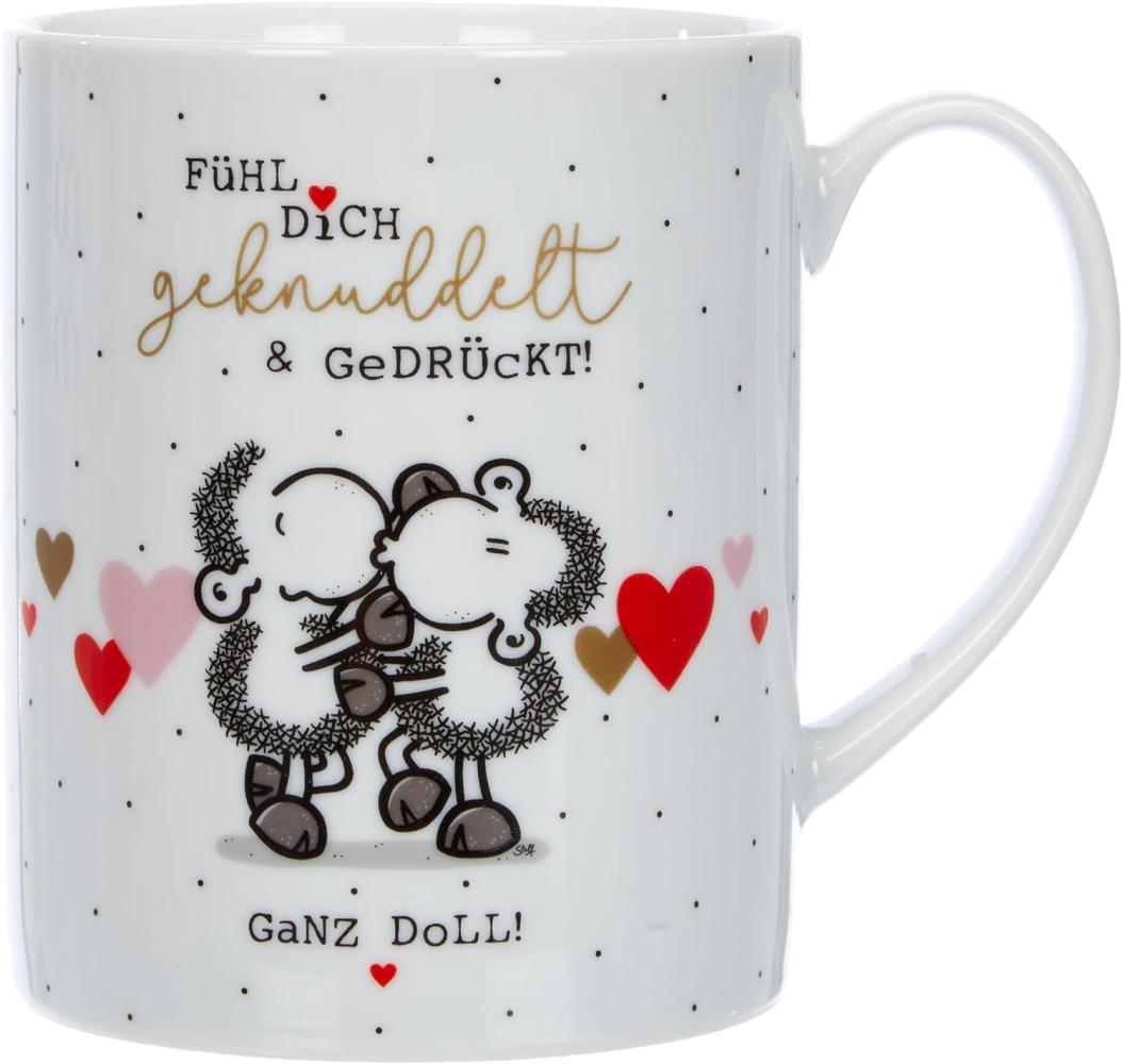 Sheepworld , Porzellan , XL-Tasse "Fühl Dich geknuddelt": Geschenktasse-Dekor, XL (1er Pack) Bild 1