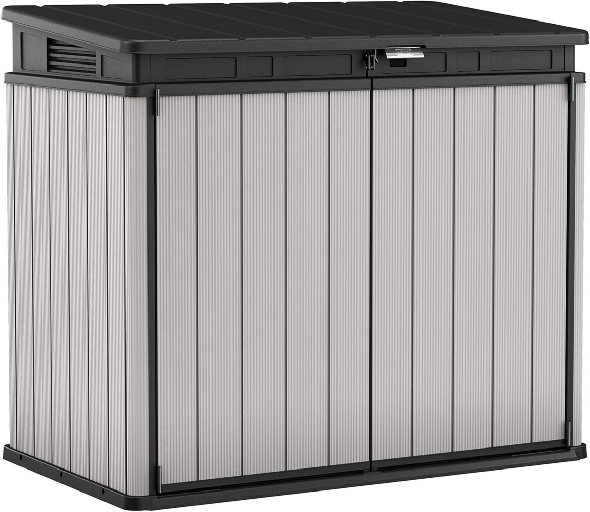 Keterbox Premier XL, 1150l Fassungsvermögen, Außenmaße (BxHxT): 141 x 123.5 x 82 cm, passend für 2X 240l Mülltonnen, wetterfest, wasserdicht Bild 1