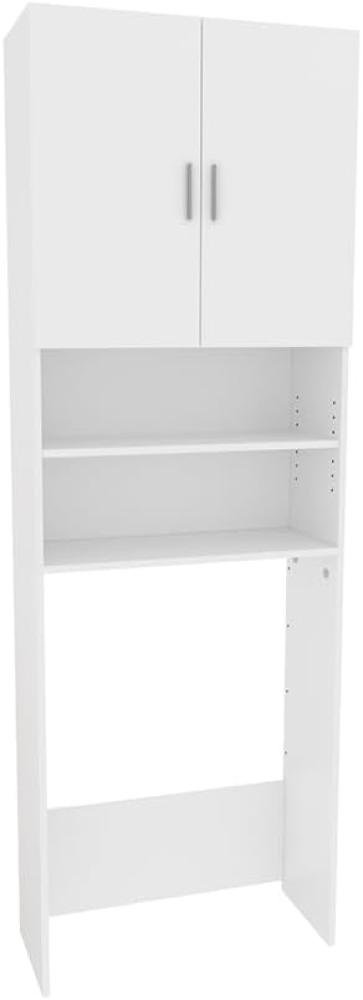 Vicco Waschmaschinenschrank Martha Weiß, 64 x 190 cm, Badregal, Hochschrank Bild 1