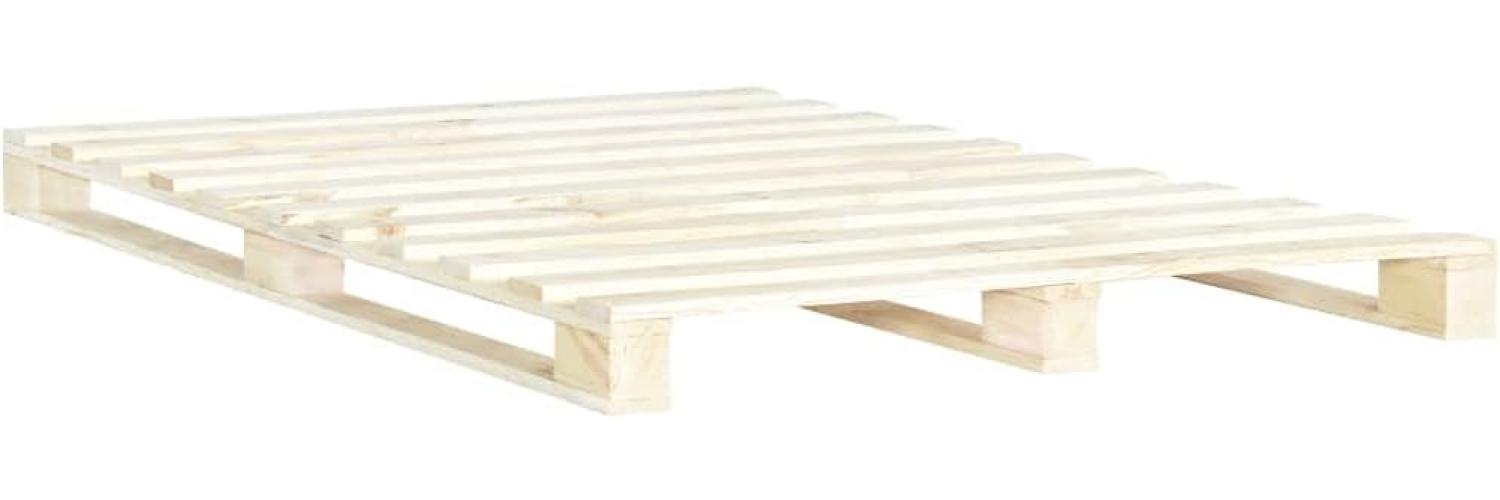 vidaXL Palettenbett Massivholz Kiefer 200×200 cm 285240 Bild 1